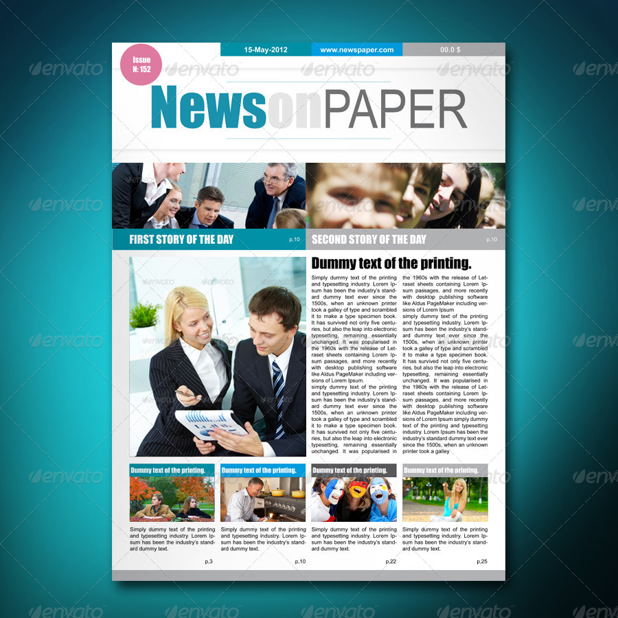 Newspaper Template by pikoragency GraphicRiver
